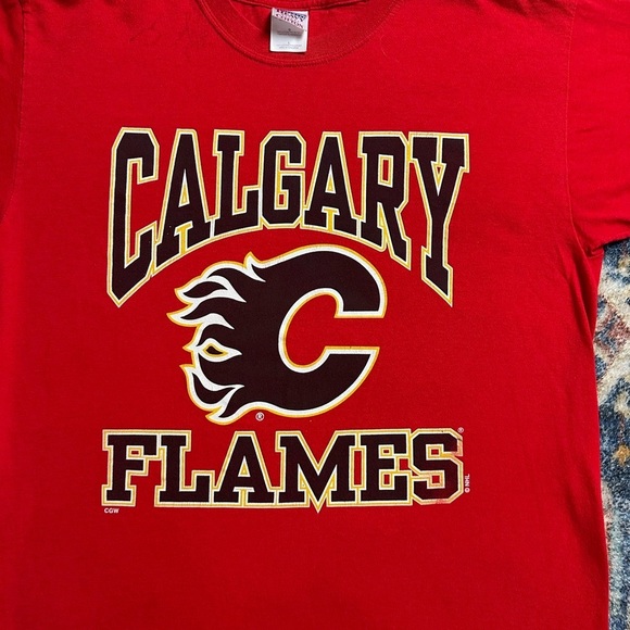 Vintage NHL Calgary Flames Iginla Autographed T-shirt Large - Picture 4 of 5